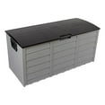 thumbnail image 2 of Galaxera Outdoor 75 Gallon Resin Deck Box Storage Patio Garden Yard Bench Seat Waterproof-Brown-new, 2 of 7