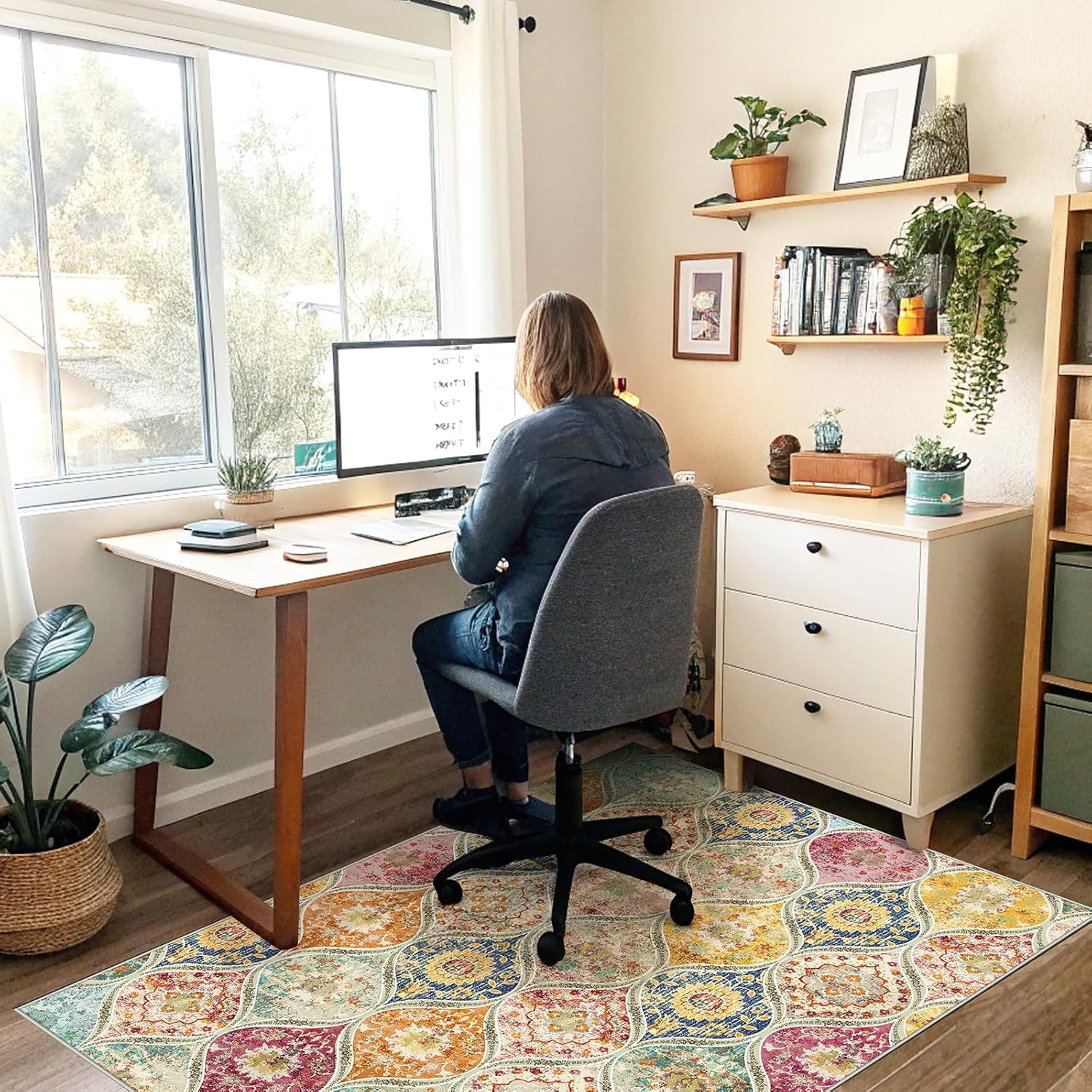 Office Chair Mat For Hard Floors, 48x60 Anti-Slip Seychelles - View #7