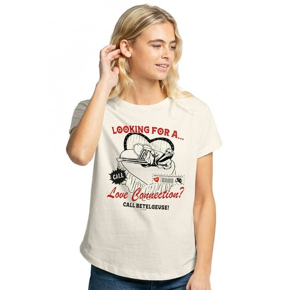 Beetlejuice Beetlejuice Love Beetlejuice Women's Graphic T-Shirt Rolled Sleeve Tee