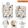 thumbnail image 5 of Yayeee 4 Pack Qtip Holder Bathroom Cotton Swab Canister with Lid Clear Dispenser Set, Pink Geometric, 5 of 6
