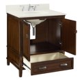 thumbnail image 2 of DHP Otum 30 Inch Bathroom Vanity, Dark Walnut Wood, 2 of 9