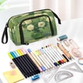 thumbnail image 5 of Nylon Fish Mouth Pencil Case with Large Capacity Zipper Pencil Pouch White Roses in A Vase Pencil Bag Organizers, 5 of 7