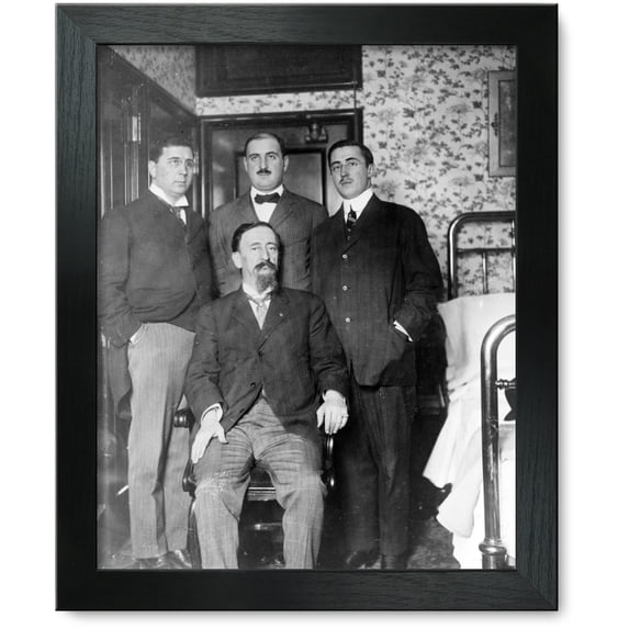 Framed Print: Francisco Madero, Seated, With Three Sons Standing Behind Him