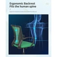thumbnail image 4 of FDW Home Office Chair Ergonomic Mesh, Lumbar Support Armrest Rolling Swivel Adjustable Mid Back for Adults, Green, 4 of 7