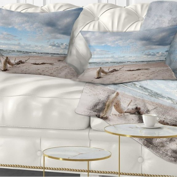 Designart 12" x 20" Multi-color Polyester Throw Pillow