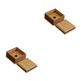 thumbnail image 3 of Toystoory Bamboo Soap Box Sturdy Convenient Soap Container Storage Bathtub Accessories Dish Waterproof Dish Rack Shower Durable for Hotel Como se muestra 2piezas Toystoory CBP585659, 3 of 5