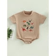 thumbnail image 2 of Bagilaanoe Newborn Baby Girl Boy Rompers Dinosaur Print Short Sleeve Bodysuits 3M 6M 12M 18M Infant Casual One Piece Short Jumpsuit, 2 of 9