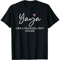 thumbnail image 1 of Yaya Like A Grandma Only Cooler Heart Mother's Day Yaya T-Shirt, 1 of 4