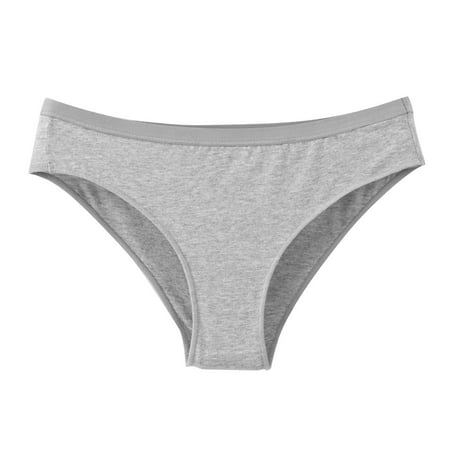 TFEOQRY Women s Briefs Underwear Solid Color Cotton High Waist Boxers Leisure Breathable Briefs Dark Gray