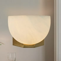 Handcarved Globe-Like Contours Alabaster Sconce,Wall Lights for Living Room,Bedroom Wall Light Sconces