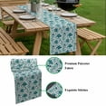 thumbnail image 5 of Aqua Flower Table Runner - 60 Inch Long, Kitchen Dining Table Runner Dresser Scarves, Country Watercolor Floral Vintage Plant Farmhouse Decor for Coffee Tables Wedding Party Banquet, 5 of 8
