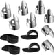 thumbnail image 1 of Juego de 12 púas de acero para dedos, que incluyen púas de acero inoxidable para dedos y púas para pulgar, púas de metal para dedos, púas de bajo ajustables para guitarra, banjos y otros instrumentos, 1 of 6