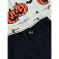 thumbnail image 6 of Toddler Boys Halloween Outfits Short Sleeve Pumpkin Print Tops Button Down Lapel Shirt + Shorts Thanksgiving Clothes Set, 6 of 7