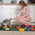 thumbnail image 3 of Pioneer Flower Floral Print Pattern Kitchen Rugs Sets Of 2,Anti Fatigue Kitchen Mat Rugs Non Slip Washable,Decorative Kitchen Floor Mats for Kitchen,Sink,Laundry,17"x30"+17"x47", 3 of 7