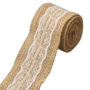 WupeishenSD001 2M/roll Linen Lace Jute Burlap Roll Trim for Christmas Wedding Party Decoration Rustic Wedding Craft