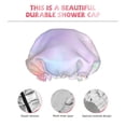thumbnail image 5 of YFYANG Women's Double Waterproof Shower Cap, Dream Pink Flowers Reusable Hair Cap for All Hair Styles and Head Sizes, 5 of 9