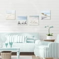 thumbnail image 4 of Coastal Artwork Beach Wall Art: Starfish & Chairs on Sand Painting with Word Picture on Canvas for Living Room (16” x 16'''' x 4 Panels), 4 of 6
