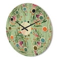 thumbnail image 3 of Designart 'Botanical Floral Retro IX' Mid-Century Modern Wood Wall Clock, 3 of 5