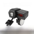 thumbnail image 2 of Cargador de teléfono móvil para motocicleta QC3.0, cargador de coche con carga flash USB dual, encendedor de cigarrillos, carga rápida, modificación de 12 V, 2 of 6