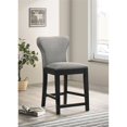 thumbnail image 3 of Rolando Upholstered Solid Back Counter Height Stools with Nailhead Trim (Set of 2) Grey and Black, 3 of 6
