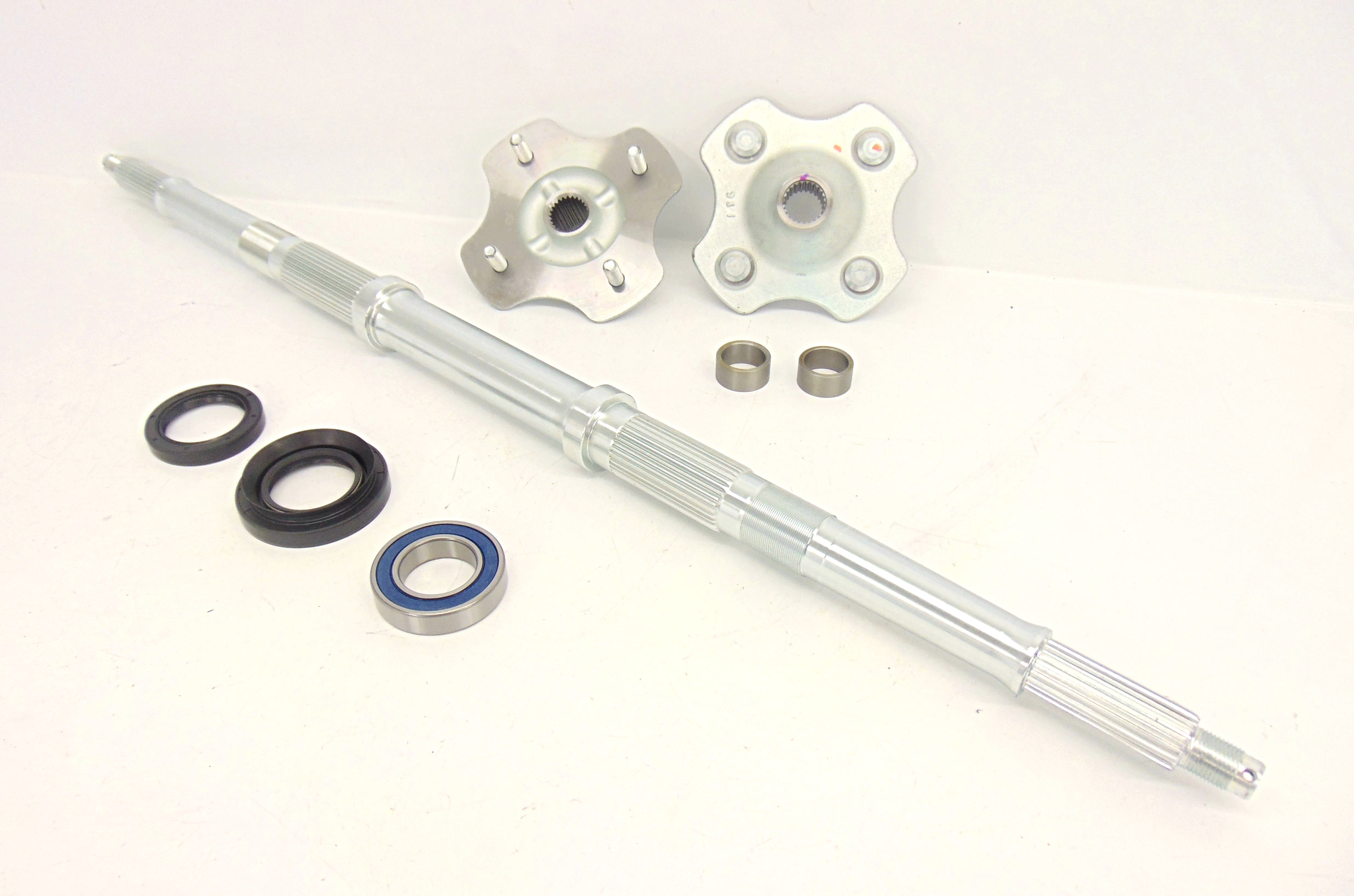 8892 Honda TRX 300 Fourtrax Axle w/ Bearing Kit & 2 Rear Wheel Hubs w