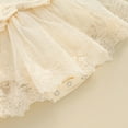 thumbnail image 7 of PEASKJP Baby Girl Romper Baby Girl Clothes Newborn Romper Dress Infant Lace Ruffle Sleeveless Summer Outfits with Headband,0-3 Months Beige, 7 of 7