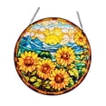 thumbnail image 4 of Colgante de girasol Escultura de girasol, adorno colgante de vidrio decorativo para vacaciones Decoración colgante Estilo E, 4 of 8
