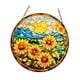 thumbnail image 5 of Colgante de girasol, adorno colgante de pared de cristal con forma de girasol, decoración colgante para jardines de oficina Estilo E, 5 of 8