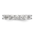 thumbnail image 4 of Solid 14K White Gold Seven Stone Diamond Wedding Ring Band with CZ Cubic Zirconia Size 8.5, 4 of 8