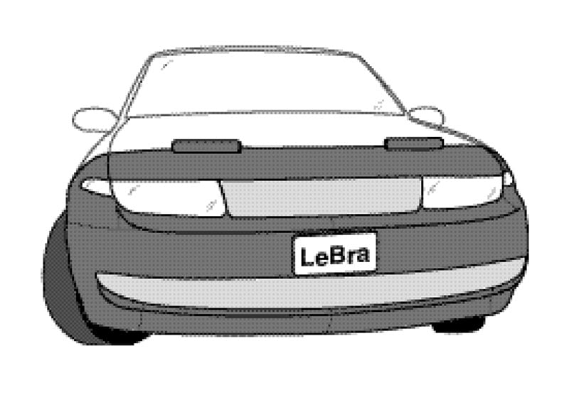 Lebra 2 piece Front End Cover Black Car Mask Bra Fits SATURN SC SERIES,,,2000 2001 
