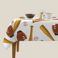 thumbnail image 3 of Wukai Baseball Sport Waterproof Tablecloth for Kitchen Dining, Fits Square Tables for 2-4 Seats -54"x54", 3 of 7