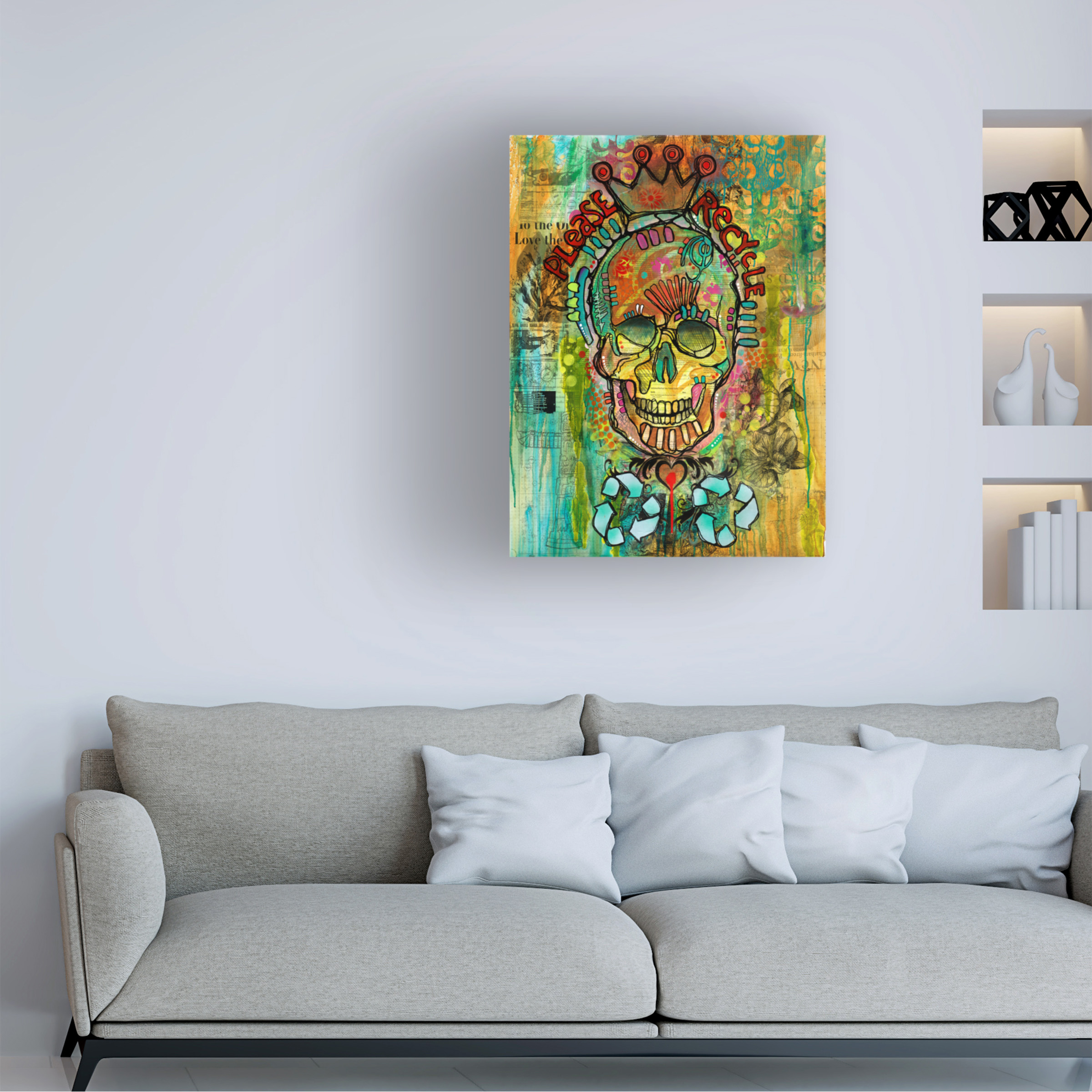 Trademark Fine Art 'Please Recycle' Canvas Art by Dean Russo