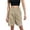 Khaki, variant on Bermuda Shorts for Women Knee Length High Waisted Cotton Elastic Waist Summer Dressy Casual Long Chino Shorts Yellow L