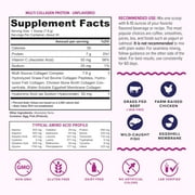 Vitauthority Multi Collagen Peptides Beauty Supplement, Hydrolyzed Protein Powder with Vitamin C & Hyaluronic Acid, Unflavored, 8.26 oz