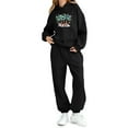 thumbnail image 4 of Gamivast Kids Christmas 2 Piece Outfits Cartoon Print Hooded Sweatshirt and Joggers Set Fleece Lined Pullover Warm Holiday Winter Tracksuit, 4 of 5