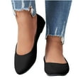 thumbnail image 7 of Women's Ballet Shoes Comfortable Slip on Round Toe Flat Casual Shoes for Walking, Driving, Dressy Black 9, 7 of 7