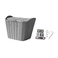 thumbnail image 2 of Cesta colgante para bicicleta, cesta para bicicleta con tapa, ligera, resistente y práctica para llevar en bicicleta. Gris, 2 of 9