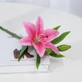 thumbnail image 1 of 8 Pcs Artificial Lily Real Touch Easter Lily Spring Flowers for Wedding Home Easter Decoration Plastic Tiger Lily Faux Flowers (Pink, 8), 1 of 5