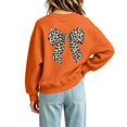 thumbnail image 4 of Edvintorg Girls Sweatshirts Size 10-12 Cute Printed Crew Neck Loose Pullover Top Solid Color Long Sleeve Casual Sweatshirt Kids Clothes, 4 of 7