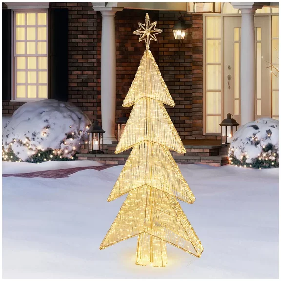 Christmas String Tree With LED Lights 1739857