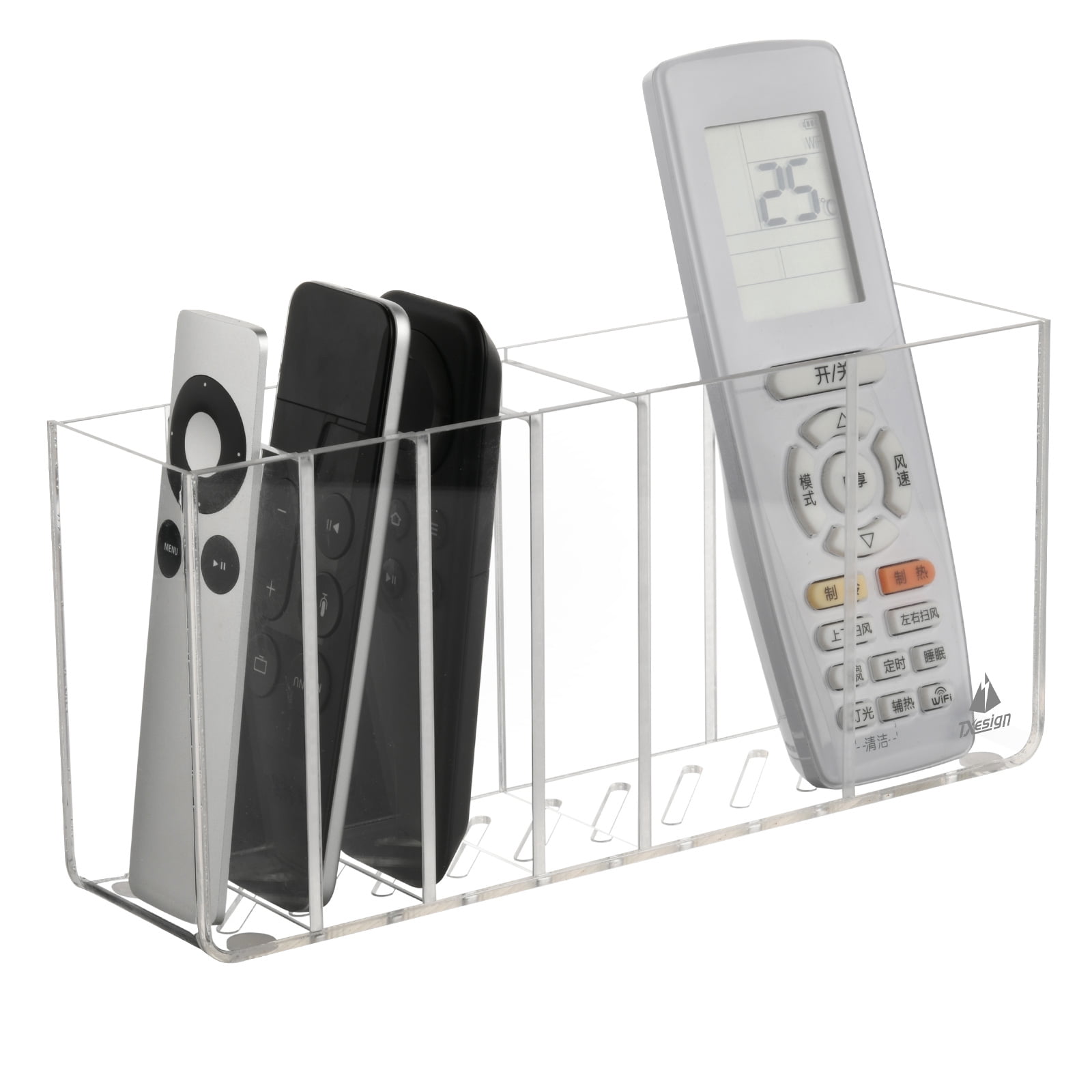 TXEsign Acrylic Remote Holder Wall Mount Organizer for Remote