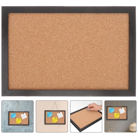 SEWCHICS Office Bulletin Board Black Wood 1Pack