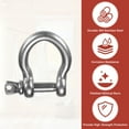 thumbnail image 5 of Uxcell 4PCS M4 304 Stainless Steel Screw Pin Anchor Shackle 100KG Camping Chains/Wire Rope Outdoor, 5 of 7
