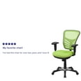thumbnail image 2 of Mid-Back White Mesh Multifunction Executive Swivel Chair with Adjustable Arms, 2 of 9
