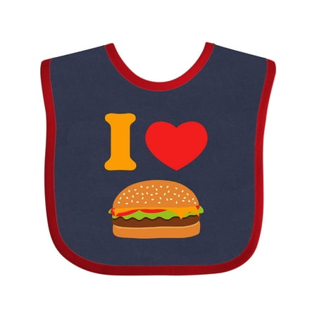 

Inktastic I Love Cheeseburgers Gift Baby Boy or Baby Girl Bib