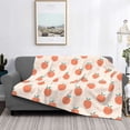 thumbnail image 2 of Balery Orange Peach Manta de Franela con Dibujo, Lujo Ultra Suave y Cálido, Antipelusa y Resistente a las Arrugas para Cama, Sofá, Camping -80"x60", 2 of 6