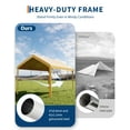 thumbnail image 6 of 10x20 Heavy Duty Carport, Galvanized Steel Outdoor Car Canopy with UV-Resistant & Water-Resistant PE Cover, Portable Garage for SUV, Truck, Boat, Yellow, 6 of 8
