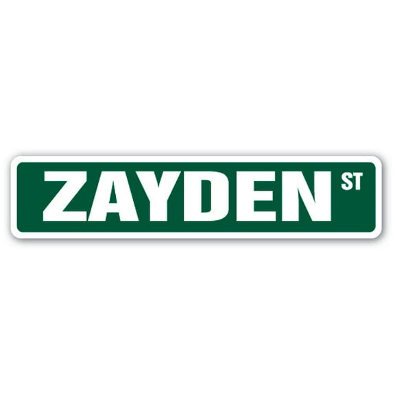 SignMission SS-ZAYDEN 4 x 18 in. Childrens Name Room Street Sign - Zayden