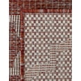thumbnail image 6 of Unique Loom Outdoor Trellis Collection Area Rug (10' 8" Square Rust Red/Ivory), 6 of 6