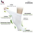 thumbnail image 2 of HUGH UGOLI Women's Cotton Diabetic Ankle Socks, Wide, Thin, Loose Fit and Stretchy, Seamless Toe & Non Binding Top, 8 Pairs, L. Gray, Shoe Size: 10-12, 2 of 5